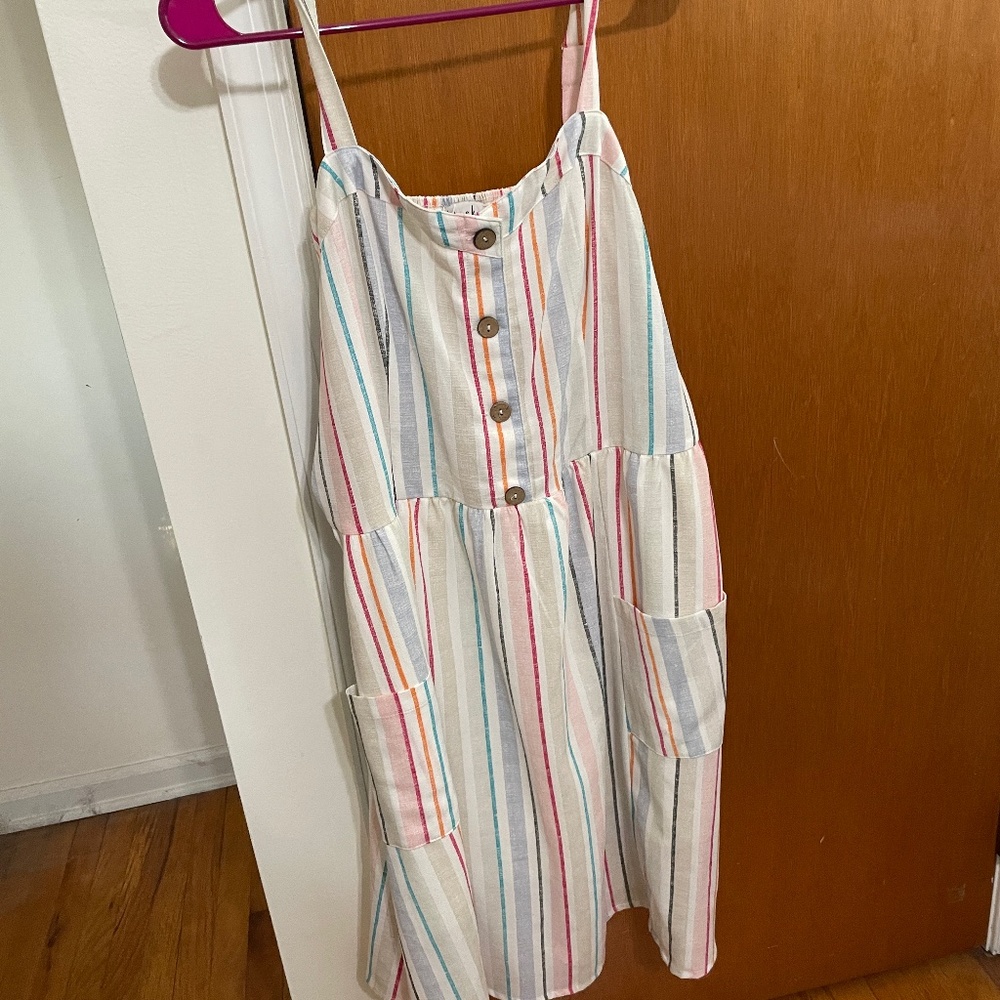 Kit + Sky Striped Dress Reinforced Buttons